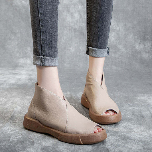 Women's Summer Flat Soft Bottom Open Finger Heels