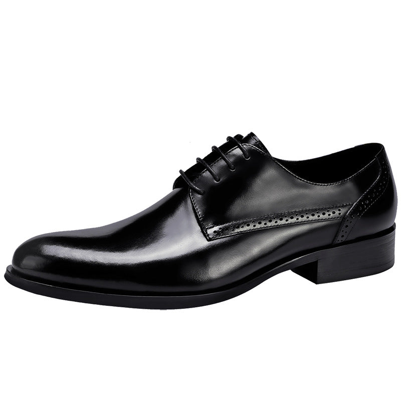 Men's Promotion Genuine Business Formal Wear British Lace Leather Shoes
