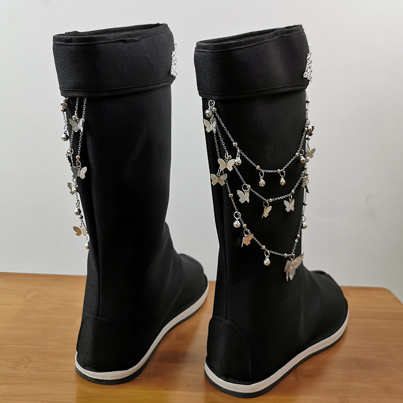 Women's Costume Style Height Increasing Insole Cloth Wei Canvas Shoes