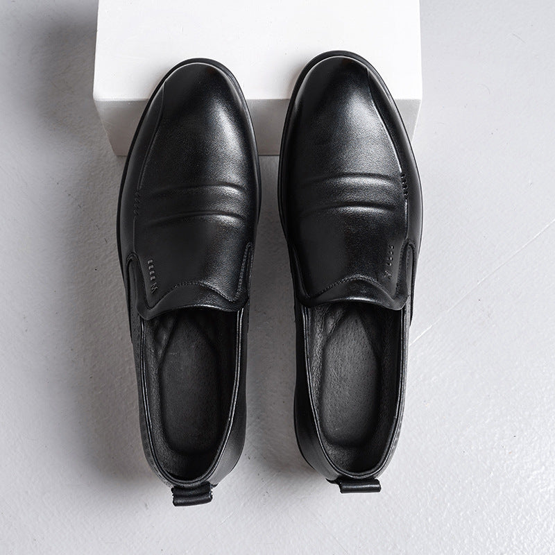Men's Cowhide Small Size Four Genuine Dress Leather Shoes