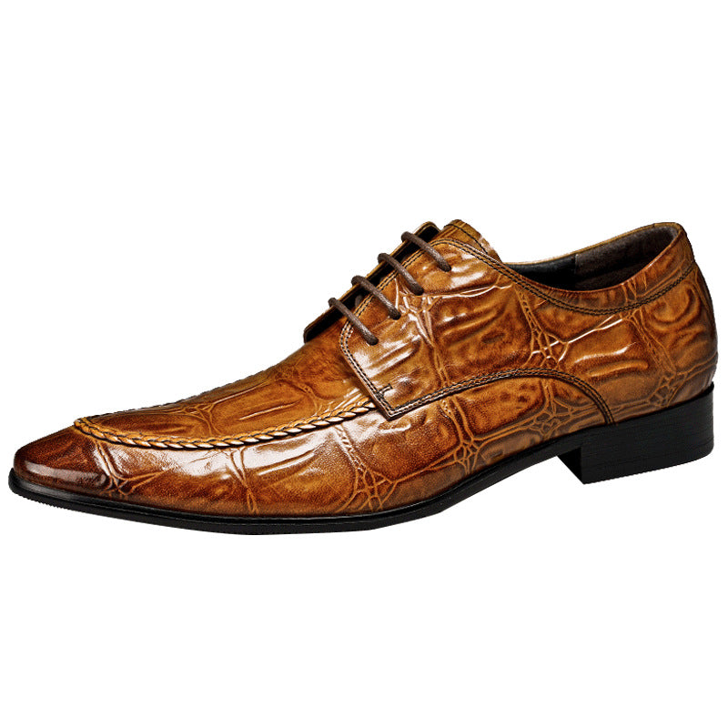 Men's Promotion Plus Size Embossed Business Formal Leather Shoes