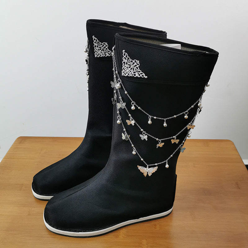 Women's Costume Style Height Increasing Insole Cloth Wei Canvas Shoes