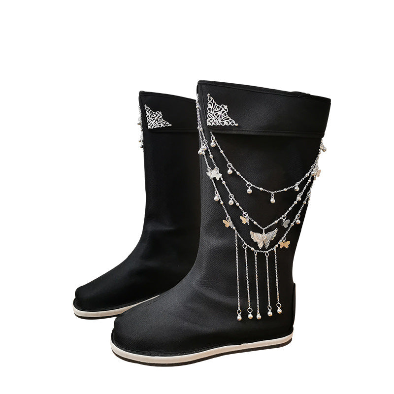 Women's Costume Style Height Increasing Insole Cloth Wei Canvas Shoes