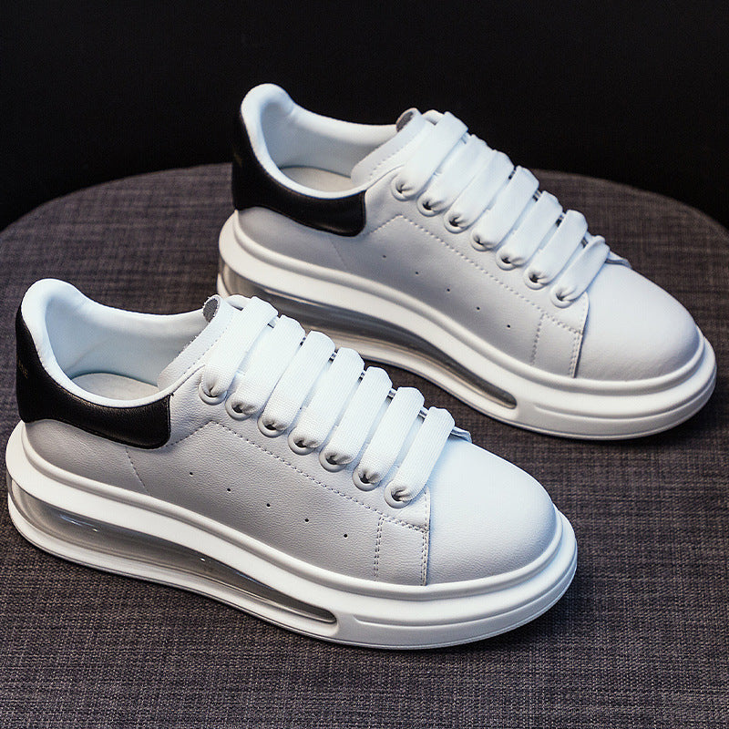 Women's White Spring Breathable Rainbow Air Cushion Sneakers