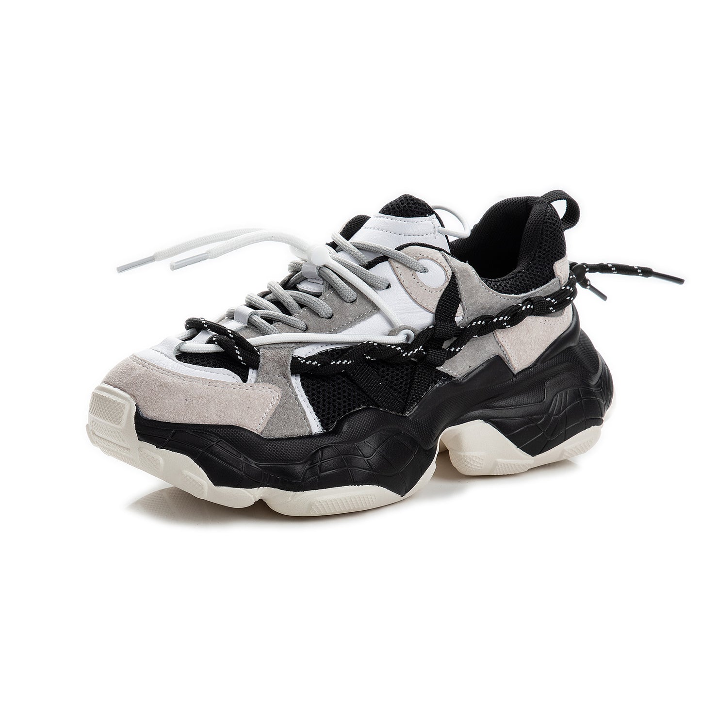 Women's Fashionable Spring Sports Breathable Clunky Thick-soled Casual Shoes