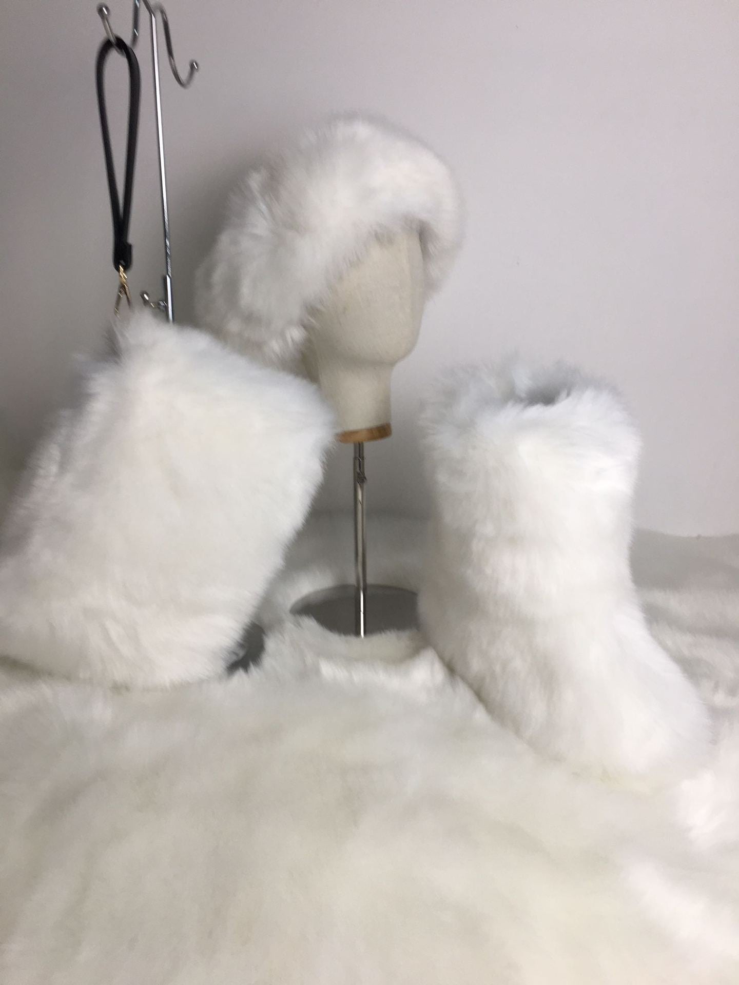 Women's Plush Hair Band Head Cover Three Boots