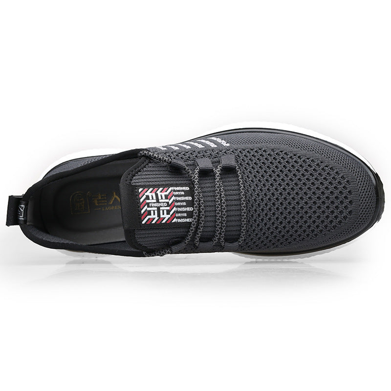 Men's Summer Breathable Black Mesh Travel Leisure Casual Shoes