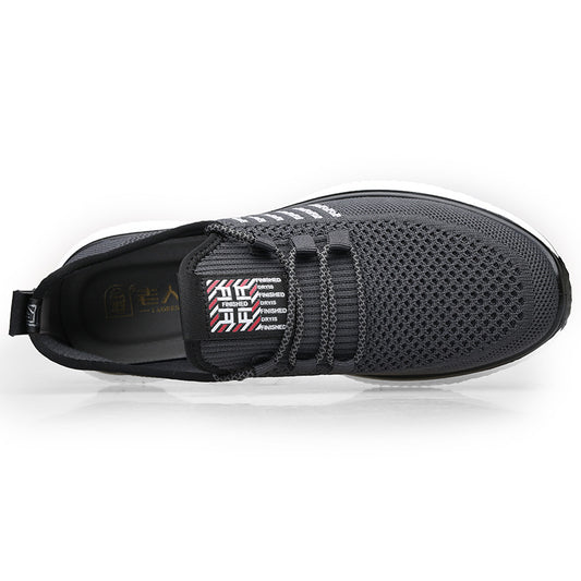 Men's Summer Breathable Black Mesh Travel Leisure Casual Shoes
