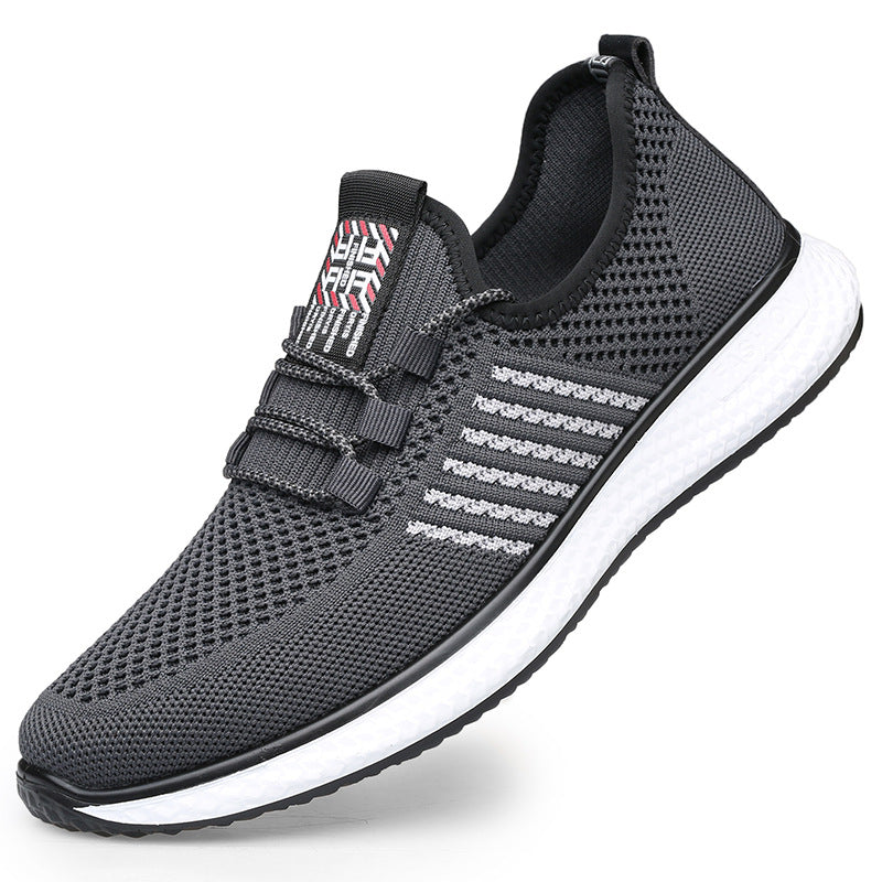 Men's Summer Breathable Black Mesh Travel Leisure Casual Shoes