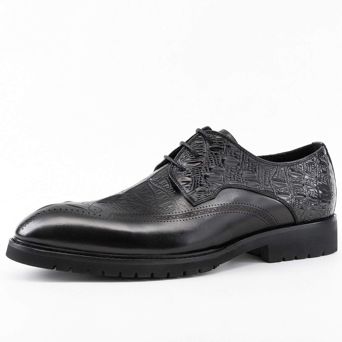 Men's Carving Brogue Business Cowhide Fashion Casual Shoes