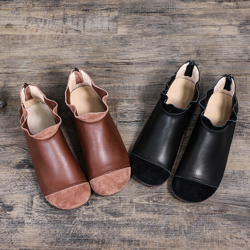 Women's Vintage Genuine Breathable Comfortable Slip-on Soft Casual Shoes
