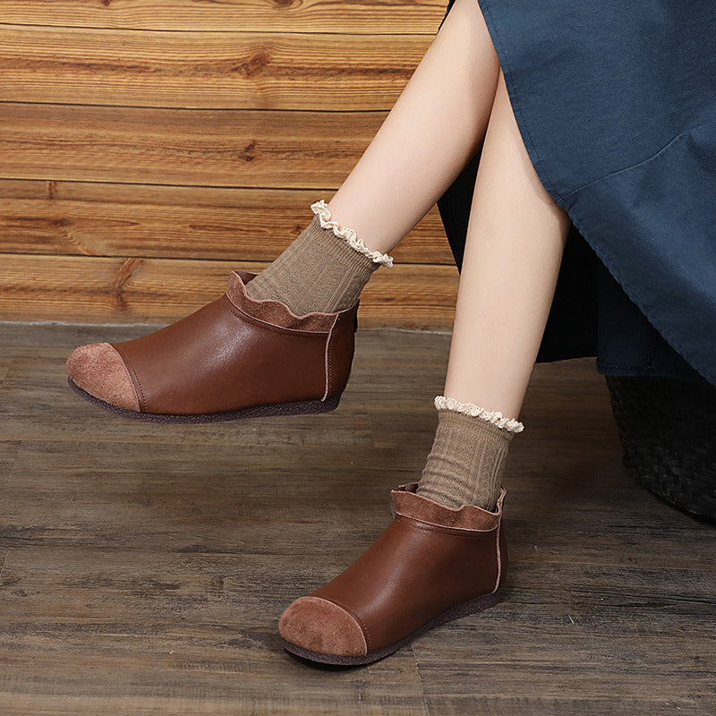 Women's Vintage Genuine Breathable Comfortable Slip-on Soft Casual Shoes