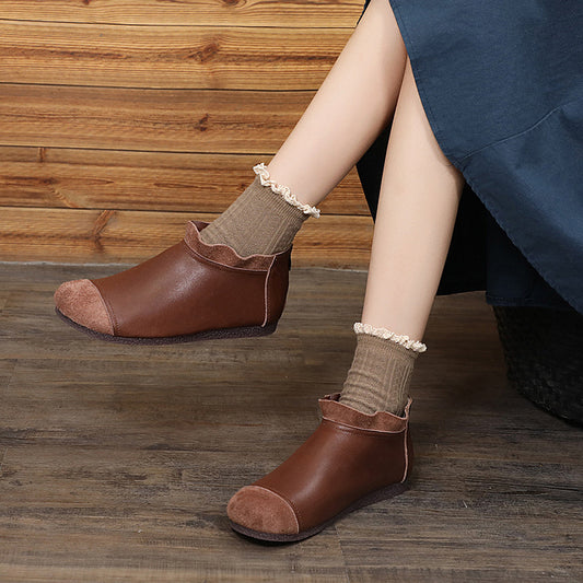 Women's Vintage Genuine Breathable Comfortable Slip-on Soft Casual Shoes
