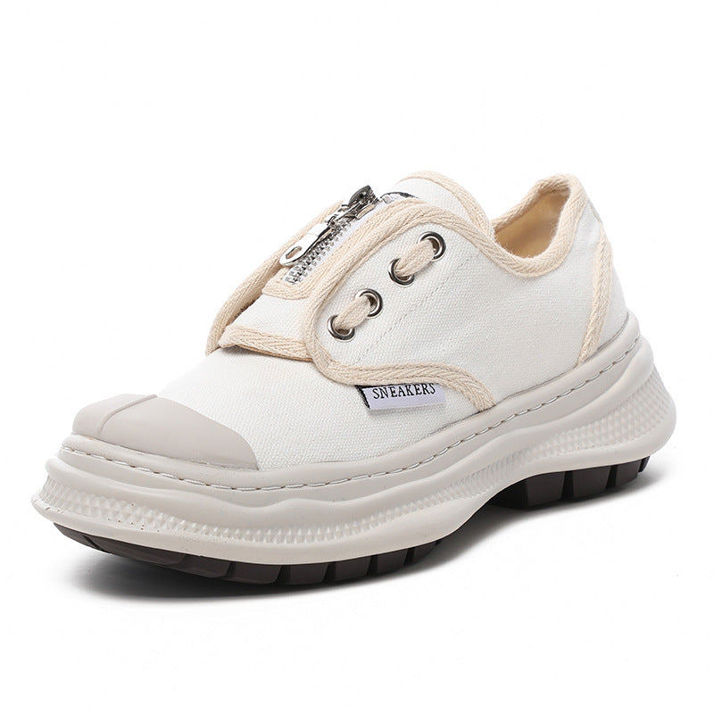 Women's Autumn Muffin Platform Dad Tide Breathable Canvas Shoes