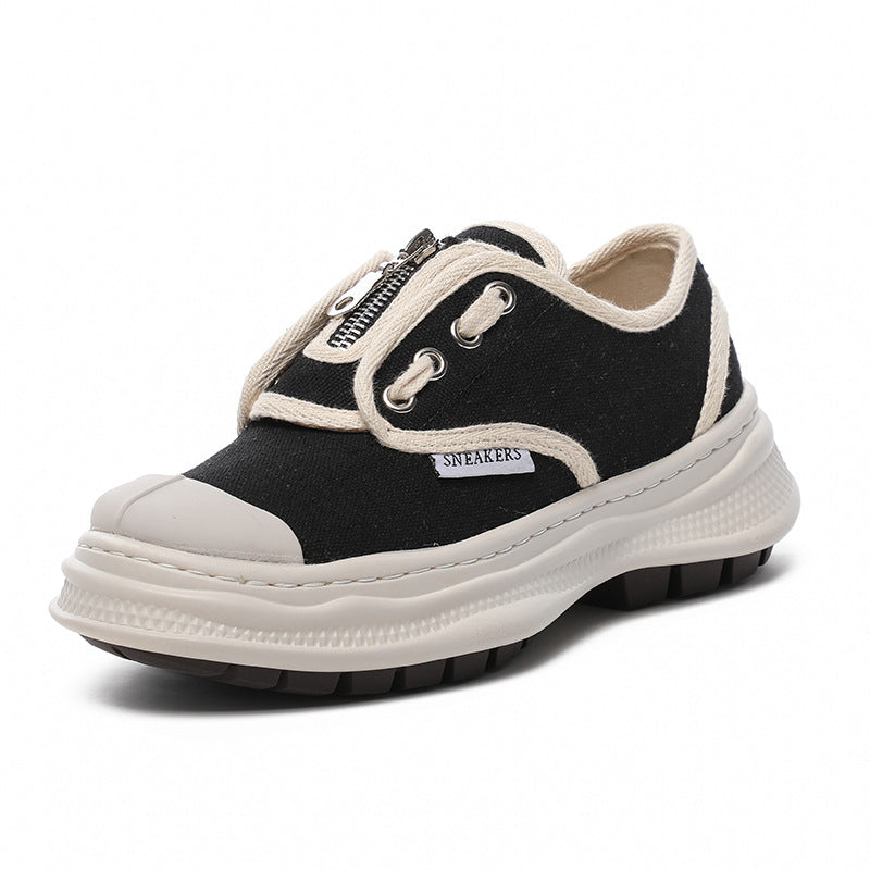 Women's Autumn Muffin Platform Dad Tide Breathable Canvas Shoes