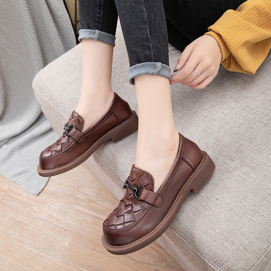 Women's & Men's Jane Hand-woven Strap Mori Style Pumps First Men's Shoes