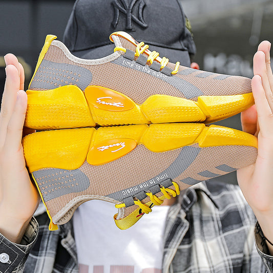 Men's Flying Woven Trendy Lightweight Breathable Casual Shoes