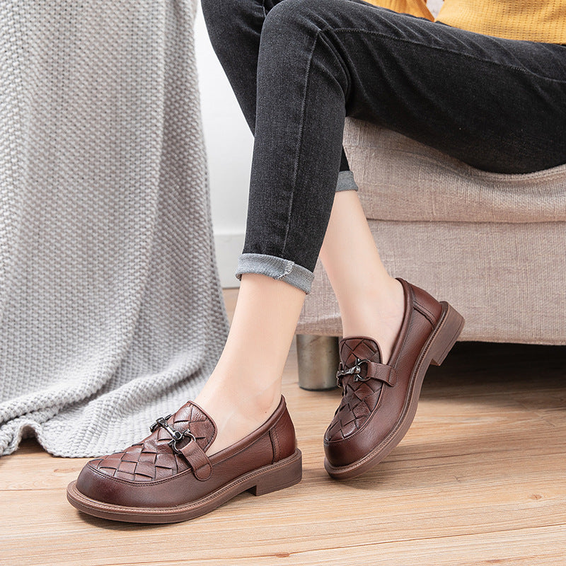 Women's & Men's Jane Hand-woven Strap Mori Style Pumps First Men's Shoes