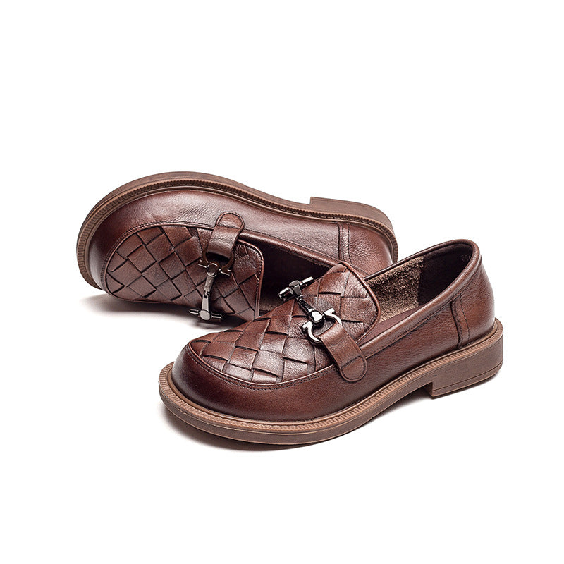 Women's & Men's Jane Hand-woven Strap Mori Style Pumps First Men's Shoes