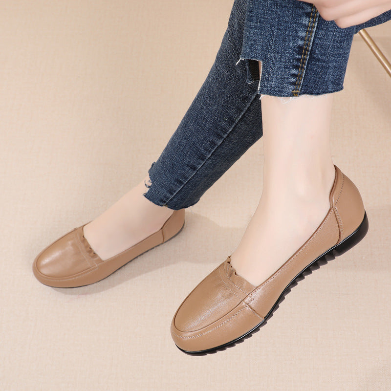 Women's Mother's Soft Bottom Comfortable Genuine Pumps Women's Shoes
