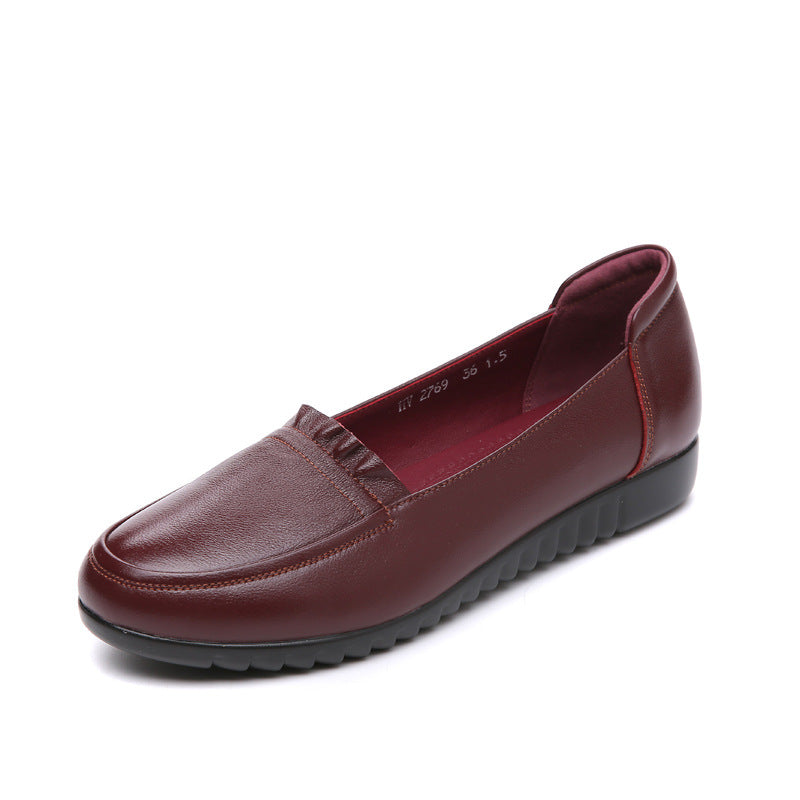 Women's Mother's Soft Bottom Comfortable Genuine Pumps Women's Shoes