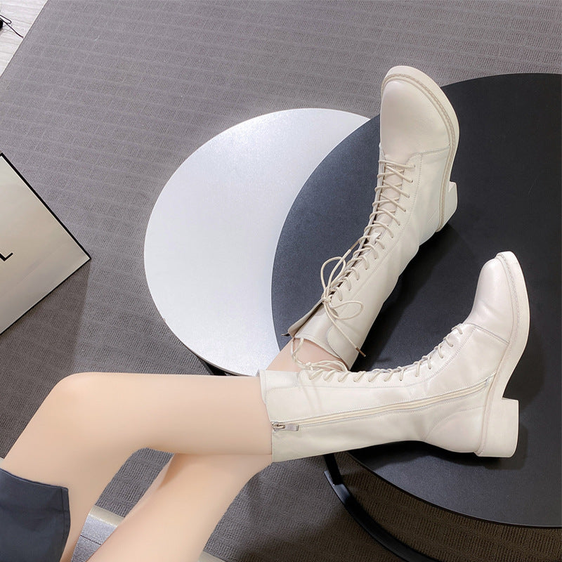 Platform Genuine Martin Over The Knee Boots