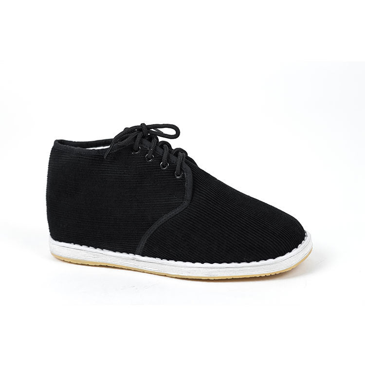Men's Cloth Winter Handmade Strong Soles Black Canvas Shoes