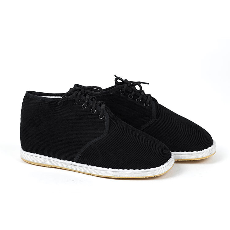 Men's Cloth Winter Handmade Strong Soles Black Canvas Shoes