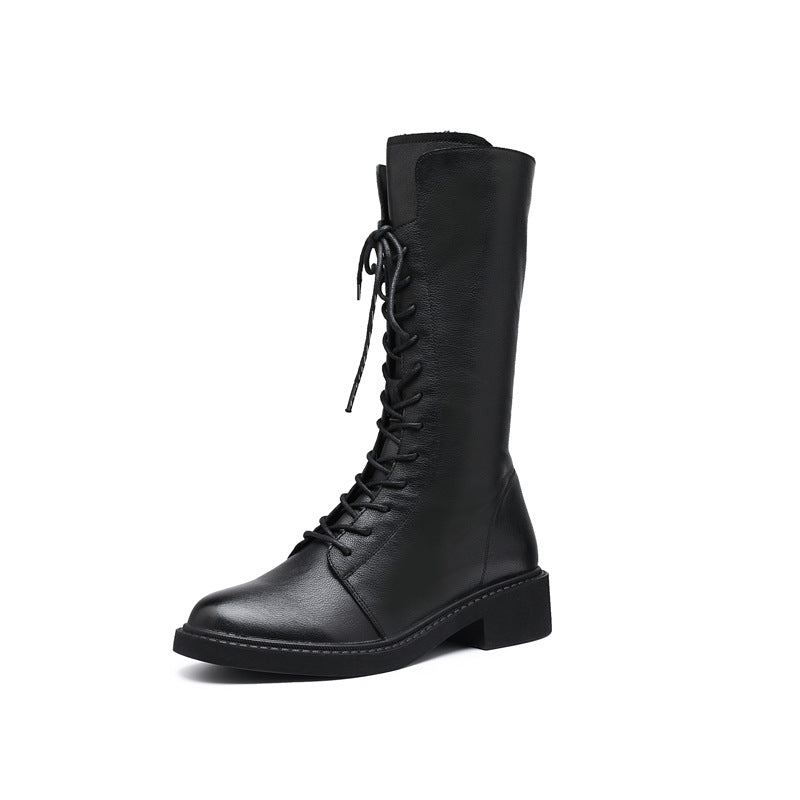 Platform Genuine Martin Over The Knee Boots