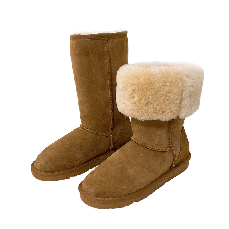 Women's Fur Winter Warm Thickened Wool Long Boots