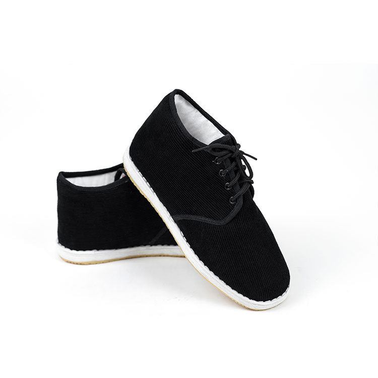 Men's Cloth Winter Handmade Strong Soles Black Canvas Shoes