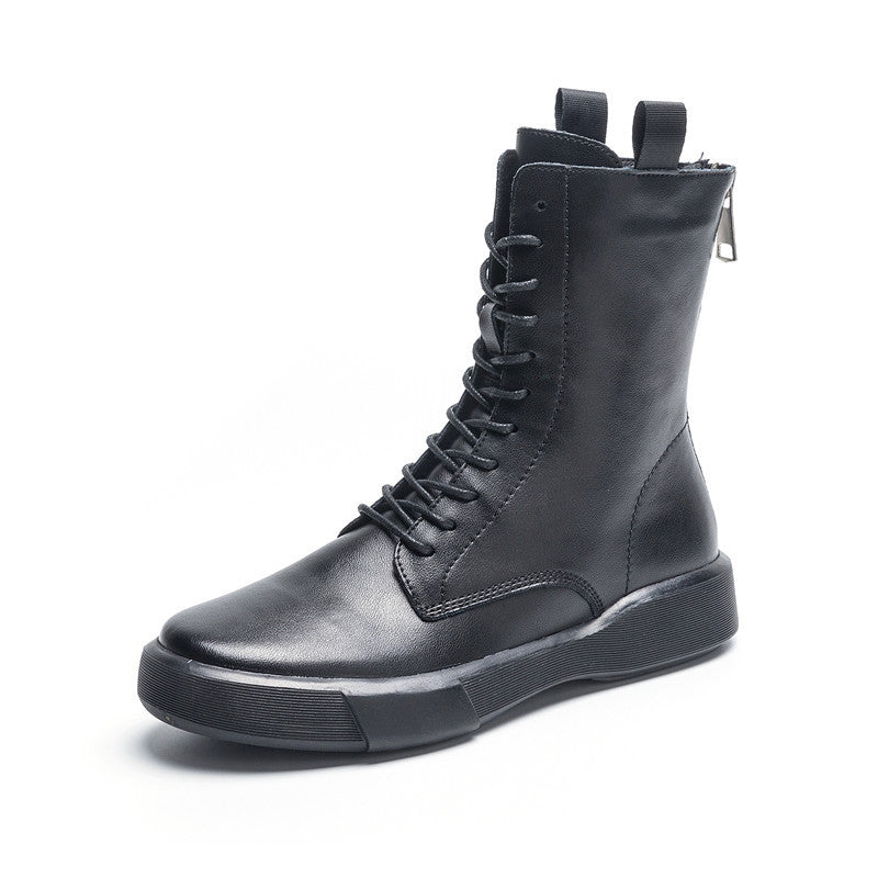 Women's Style Short Flat Martens Thick Bottom Boots
