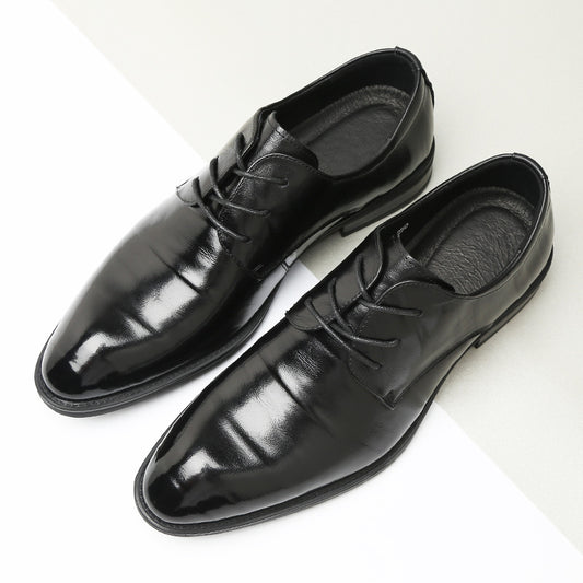 Men's Spring First Layer Cowhide Formal Business Leather Shoes