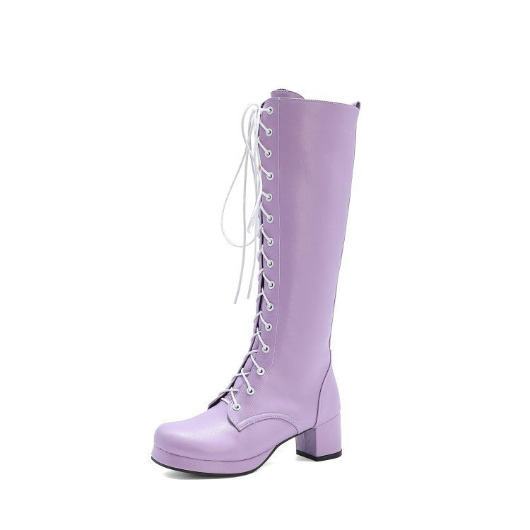 Women's Long-term Plus Size Autumn Perforated Martin Boots