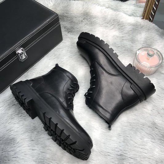 Men's Martin British Style Worker Platform Combat Boots