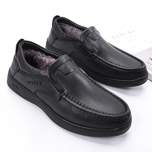 Men's Affordable Winter Genuine Plus Size Cotton Online Warm Wool Men's Shoes