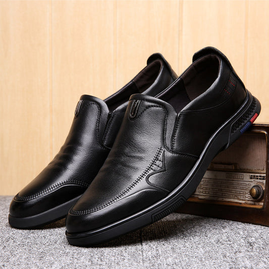 Men's Autumn Top Layer Cowhide Soft Genuine Casual Shoes