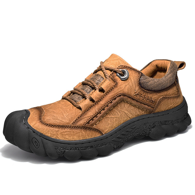 Men's Layer Cowhide Thick Bottom Sports Outdoor Casual Shoes