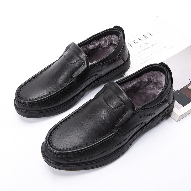 Men's Affordable Winter Genuine Plus Size Cotton Online Warm Wool Men's Shoes