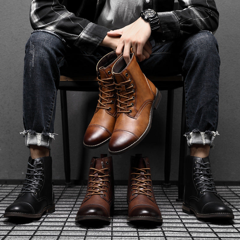 Men's Martin Fashion Plus Size Retro British Boots