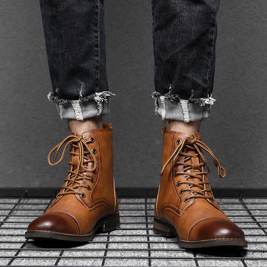 Men's Martin Fashion Plus Size Retro British Boots