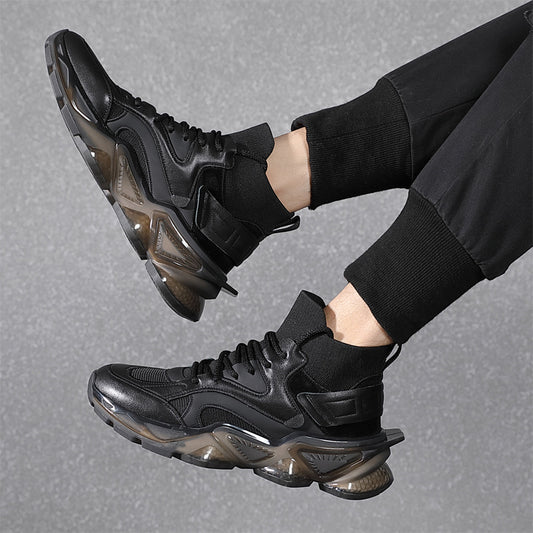 Men's Authentic Clunky Sports Autumn Running Mesh Height Increasing Sneakers