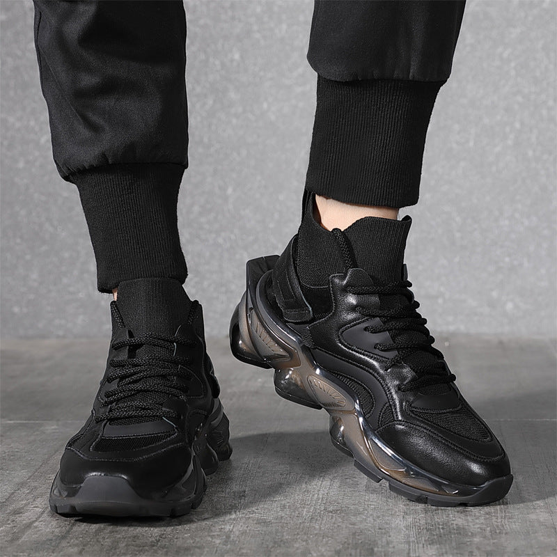 Men's Authentic Clunky Sports Autumn Running Mesh Height Increasing Sneakers