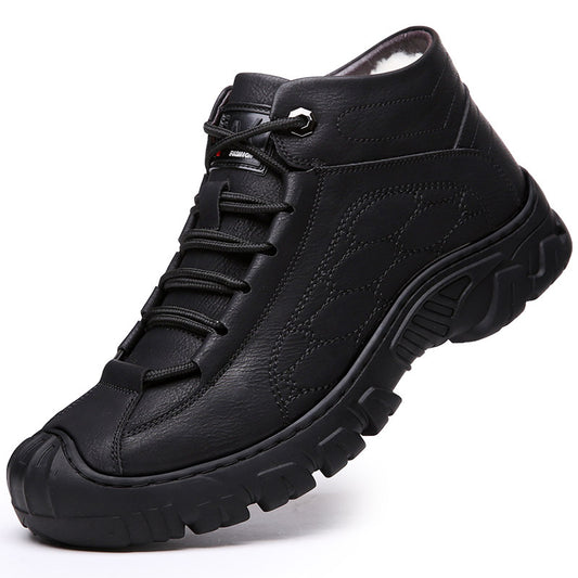 Men's Winter Cotton Genuine Warm Veet Padded Thickened Boots