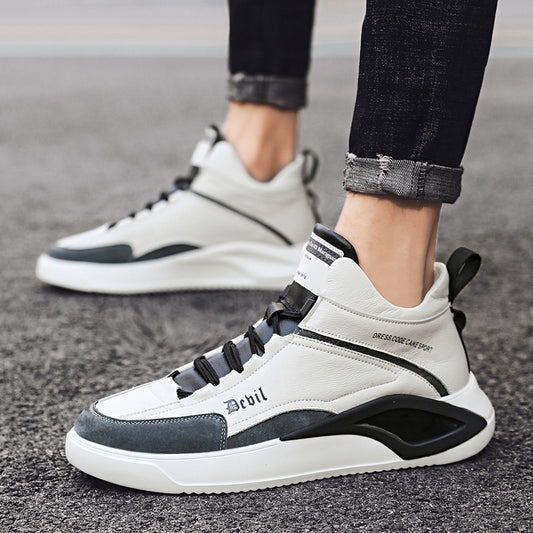 Men's Genuine Fashion Personality Board Increased Winter Sneakers