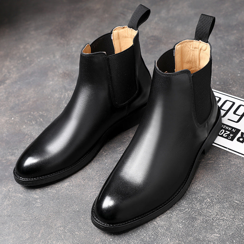 Men's Martin Short Genuine Chelsea British Pointed Boots