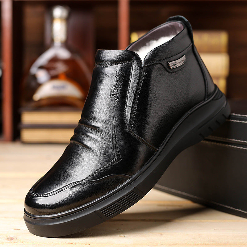 Men's Cotton Genuine Warm Veet Thick Wool Men's Shoes