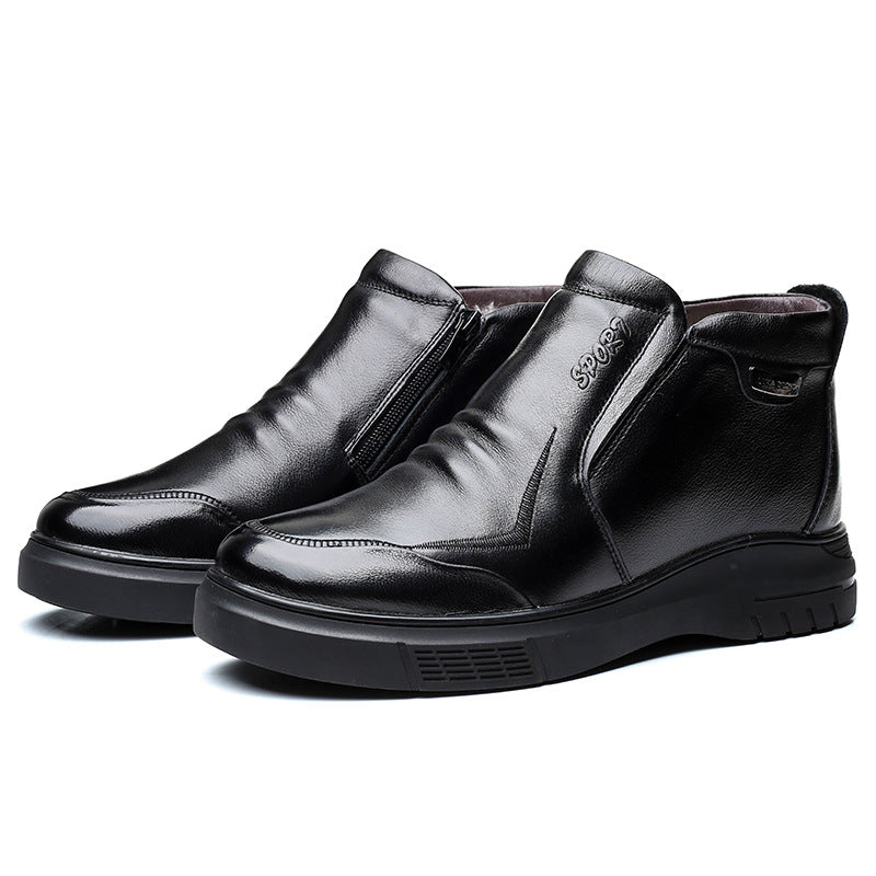 Men's Cotton Genuine Warm Veet Thick Wool Men's Shoes