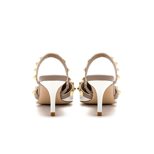 Women's Summer Toe Cap Stilettos Rivet Strap Heels