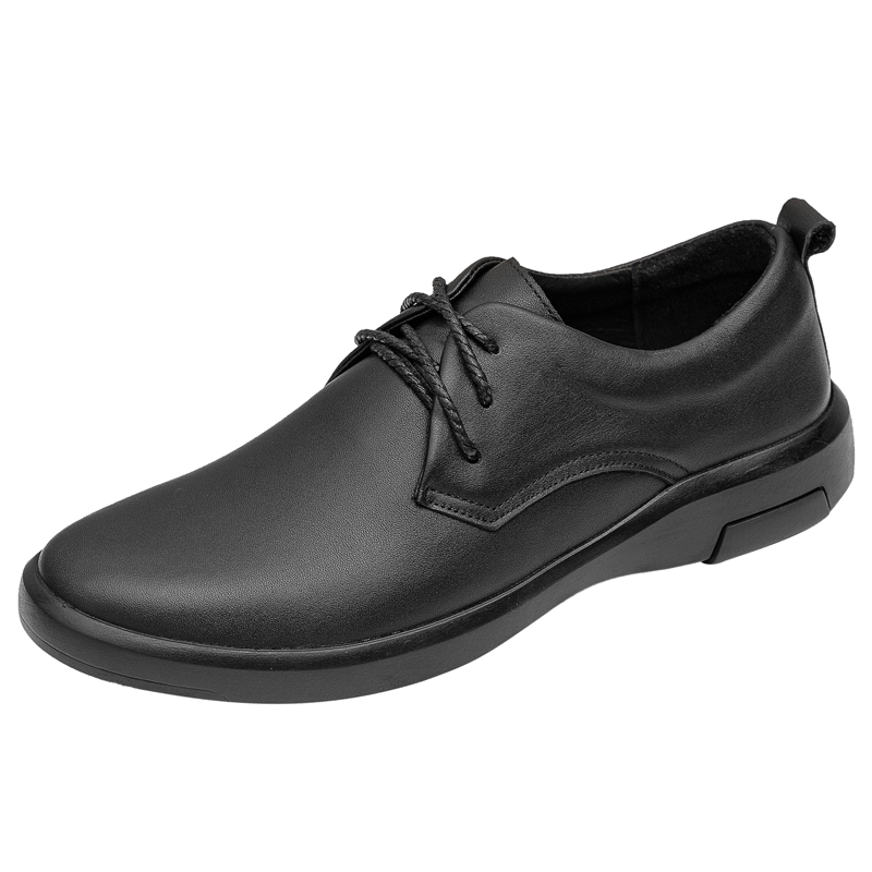 Men's Autumn Fashion Korean Suit Genuine Black Lace Leather Shoes